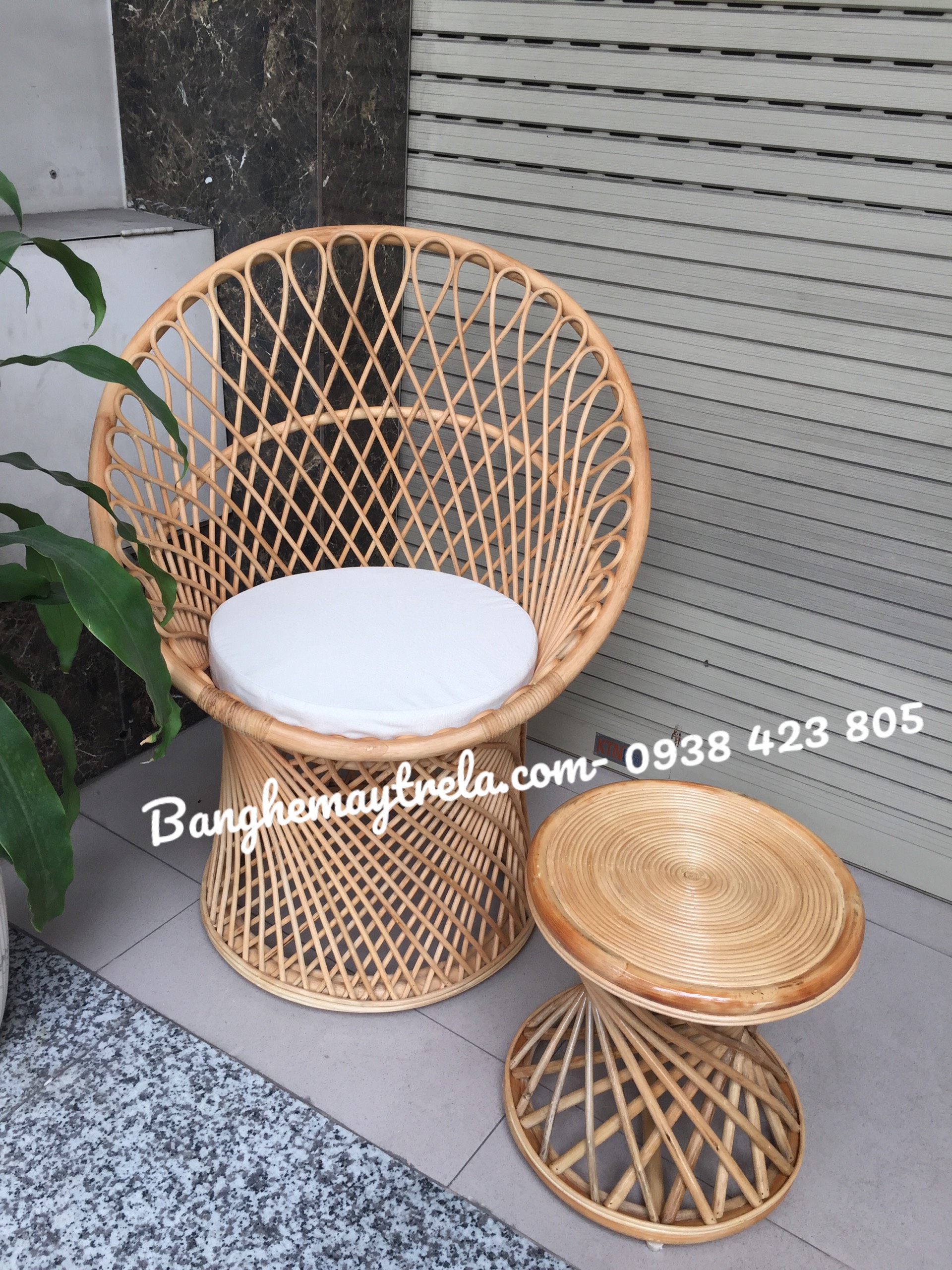 Ghế đơn mây đọc sách phòng ngủ